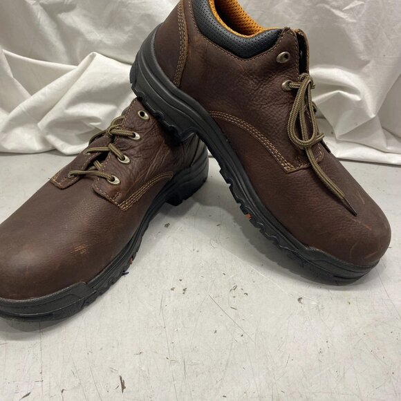 Timberland PRO Men’s Brown Leather Work Shoes – Size 10.5 Wide main image 4